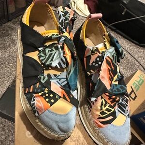 Free People Terracotta Multi Espadrille Sneakers